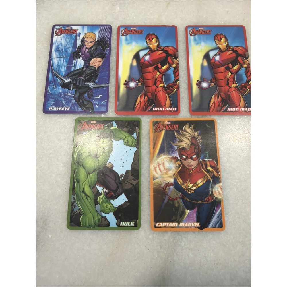 Marvel Avenger Cards Lot Of 5